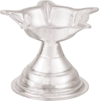Osasbazaar Puja Temple 97% Pure BIS Hallmarked Silver Table Diya
