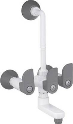 PEARL PRECISION PRODUCTS CRP-1281 2 IN 1 WALL MIXER L BEND Twin Elbow Valve Faucet