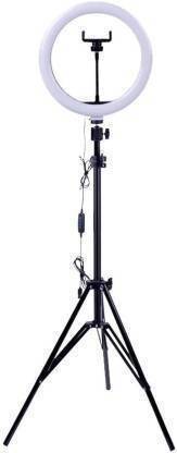 अतर्क 10 Inches Big LED Selfie Ring Light for Smartphone to Capture Your Photo and Video at Tiktok, Musically and Other App with long 6.5 feet extendable Stand Ring Flash Ring Flash (Aluminum) R5 रिंग फ्लैश