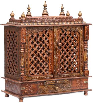 CRAFTSFORT (Mandir) Temple for Home Pooja, Arti Solid Wood Home Temple