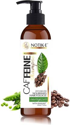NOTIK-E Caffeine Shampoo for Hair Fall Control, Hair Growth , DHT Blocker with AnaGain Infused – 225 ml