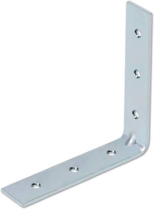 IMPEX L shape Wall Shelf Angle Bracket for Reinforcing Chairs/Tables - Shelf Bracket Wall Bracket Zinc Plated L Shape Bracket for Solid Shelf Support Joint Right Corner Brace 100MM x 100MM Shelf Bracket