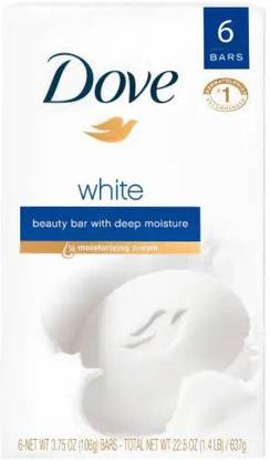 DOVE WHITE BEAUTY BAR SOAP 106 GM PACK OF 6