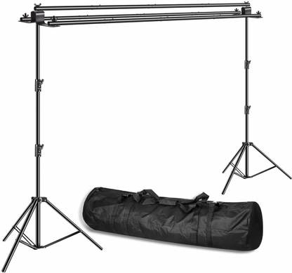 WON Portable Background Backdrop Support Stand Kit 9ft Tall Adjustable Photo Backdrop Stand (3 in 1 Background Stand Kit, 3 in 1 Background Stand Kit) Tripod Kit
