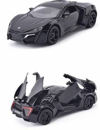 Prism Enterprise 1:32 Die Cast Metal cars Body Laykan metal cars Luxury Car Toy with Light and Sound Effects - black (Black)