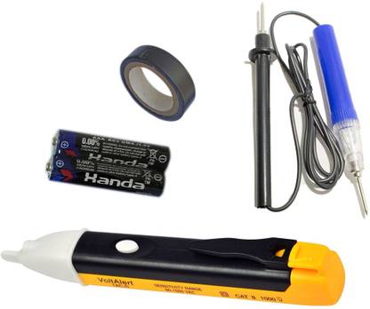 Qualigen Continuity Tester Electric Tape with Voltage Tester (2) Battery And Wire Tape.to check all Cables Cords & Wires Analog Multi meter (Black 4000 Counts)New Arrival With Buzzer + Led Flash Light Volt Alert 1AC-D 90-1000 VAC Voltage Tester Voltage Meter Non Contact Electric Voltage Power Detector Electrical Testing Pen Tester Multi meter Induction Test Pencil Analog Voltage Tester Digital Voltage Tester(Pack of 3) Analog Voltage Tester