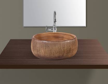 LIto Sanitaryware designer wash basin wooden finish SOGO 319 319 Table Top Basin