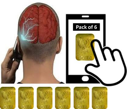 Clickfly Anti Radiation Gold Patch/Chip/Sticker for all type of electronic devices (Pack of 6) Anti-Radiation Sticker