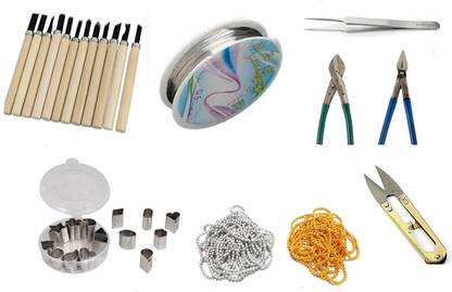 VLV Terracotta Jewellery Making Set Material Kit