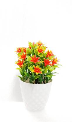 KINGFLOWER Multicolor Lily Artificial Flower  with Pot