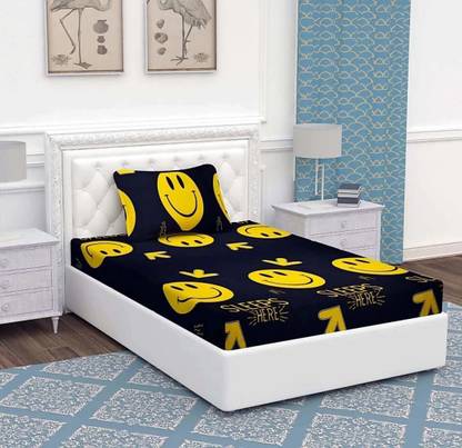Home Readiness 160 TC Cotton Single Printed Flat Bedsheet