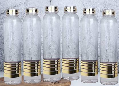 rkk Water bottles set of 6, bottles for fridge,Transparent, 1000 ml 1000 ml Plastic Bottle
