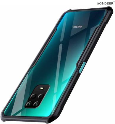 MOBIDEER Back Cover for POCO M2 PRO, Transparent Hybrid Hard PC Back TPU Bumper