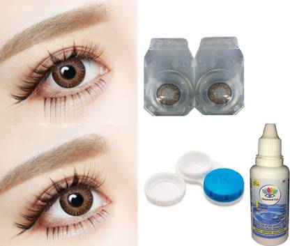 Diamond Eye Dark Brown 1 pair colored Monthly