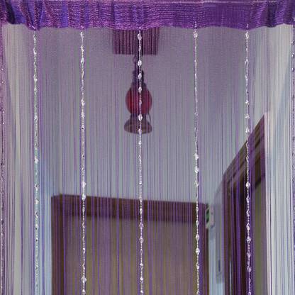 PINDIA 274.32 cm (9 ft) Polyester Semi Transparent Long Door Curtain Single Curtain