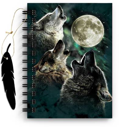 DI-KRAFT Fox Printed Diary with Bookmark for Home and office use (6*8Inch) A5 Diary Unruled 160 Pages