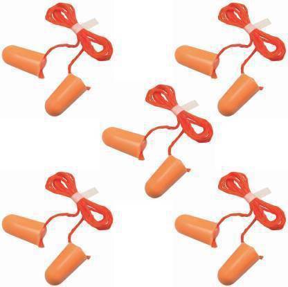 RSN Noise Reducing | For Meditation | During Study | While Travelling | Sleeping Ear Plug (Orange) (Pack of-5) Ear Plug (Orange) Ear Plug (Orange) Ear Plug