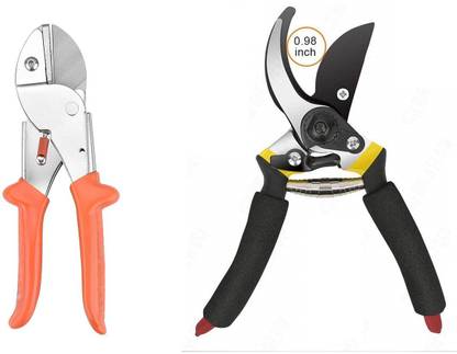 Birud Set of 2 Garden Shears Sharp Cutter Pruners Scissor and Garden Flower Branch Cutter Pruner Cutter Garden Tool Kit