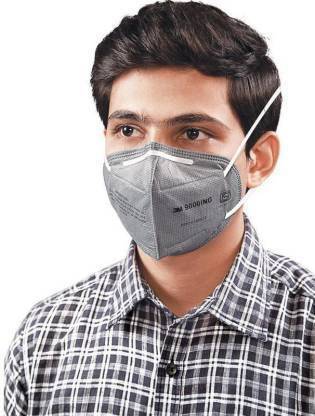 3M 9000 ING FACE MASK (Grey, L, Pack of 5)
