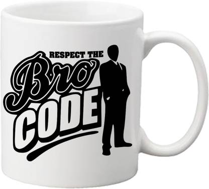 BLAKITO Respect Bro Code Ceramic Coffee Mug