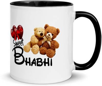 jiyacraft " Sweet Bhabhi " 2Ton Ceramic Coffee (330 ml) Ceramic Coffee Mug