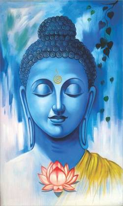 PrintoAd INDIA Buddha Painting 003 Digital Reprint 30 inch x 18 inch Painting