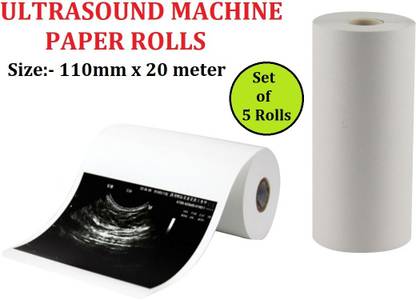 रेयलों बेस्ट अल्ट्रासाउंड पेपर रोल्स- 110mm x 20मीटर(5 रोल्स का सेट) 110MM पेपर रोल