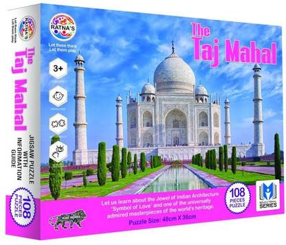 Ratnas Taj Mahal Jigsaw Puzzle (1552) 99 Pieces Jigsaw with an Information Guide