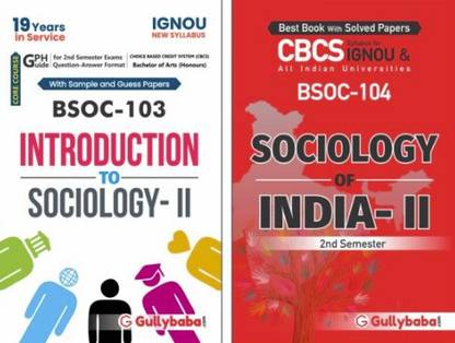 BSOC-103 Introduction To Sociology-II & BSOC-104 Sociology Of India-II