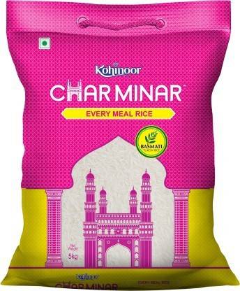 KOHINOOR Charminar Everymeal Basmati Rice (Mogra) 5kg Basmati Rice (Broken Grain, Polished)