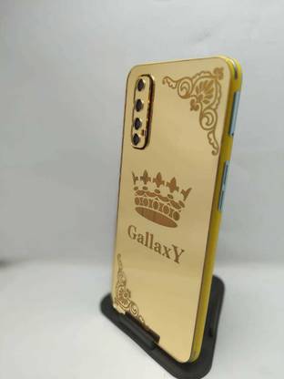 Craft World Back Tempered Glass for Customised Mobile Back Cover Personalised Mobile Cover, Photo & Message Printed Customized Acrylic Plastic Mobile Cover (Golden)