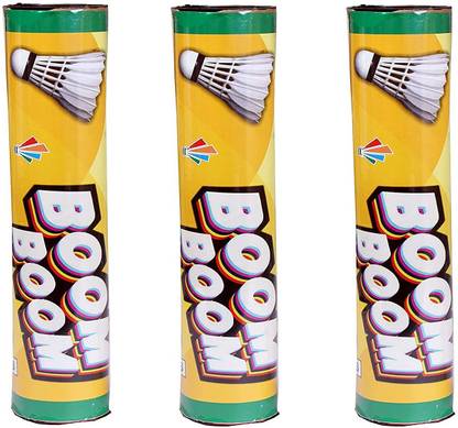 MSOB Badminton Feather Shuttle Cock Box 3 (10 pcs per Box) Feather Shuttle  - White