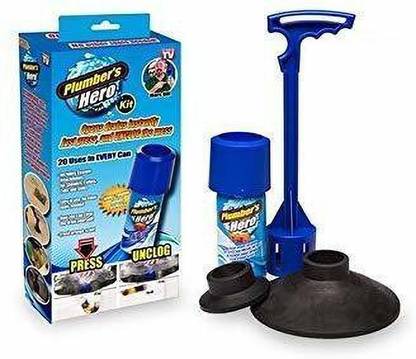 Perfect Pricee Plumbers Hero Toilet Sink Cleaning Set, Sink Toilet Bathroom Drain Cleaner, Unclog Bloacage Drains Instantly, Strainer 20 Uses in Every Can with Holder
