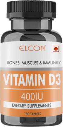 ELCON Vitamin D3 400 IU 180 Tablets (Bones | Muscles | Joints )