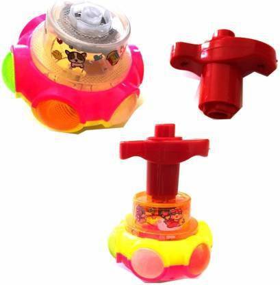Timsa Toys Big Magic Latto Toy, Magic Lattoo Spinning Top Toy with LED Lights Music Attractive Toy Non-Toxic and Safe Spinning Tops Toys for Kids (Multicolor)