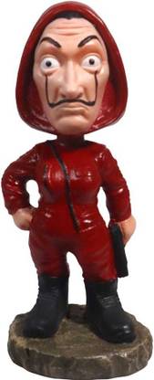 VIEWZONE Money Heist Head, Hand Made Bobble Head, Car Dashboard Bobble Head, Action Toy Figure