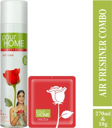 POUR HOME Red Rose Room Freshener & Nector Red Rose Air Freshener Spray Red Rose Room Freshener & Nector Red Rose Air Freshener Combo