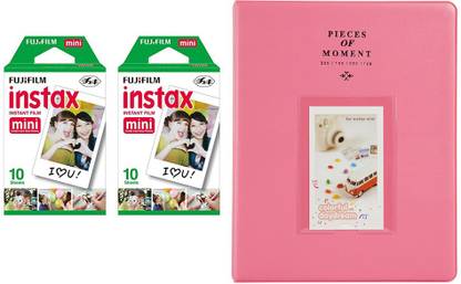 FUJIFILM Instax Mini 2 Pack 10 Sheets Instant Film With 128-sheet Album for mini film Film Roll