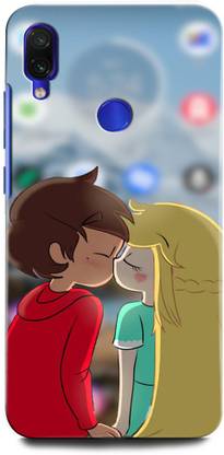 ORBIQE Back Cover for Redmi 7 ANIME, COUPLE, LOVE TOGETHER, COUPLE KISS, ANIME LOVE