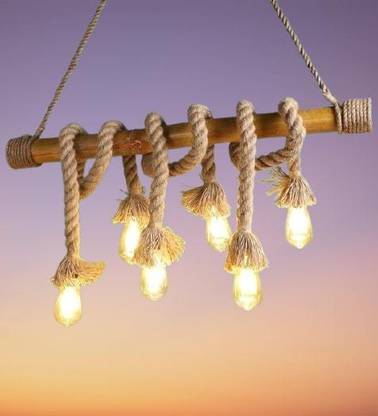 KINIS KIN-BAMBOO RASSI HANGING Decorative Hanging Lamp/Pendant Lamp/Ceiling Light to décor your Home, Bedroom, Drying Room, Living room, Restaurant and Home Decor Pendant Lamp Ceiling Lamp