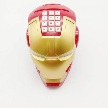 TUSHIKA Super Hero Iron Man Piggy Bank Automatic Open Door Motor Head ATM, Money Box Piggy Bank ATM Coin Bank