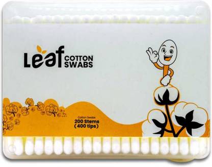 NIREN ENTERPRISE LEAF COTTON EAR BUDS 200 STICKS/400 TIPS Cotton Wick