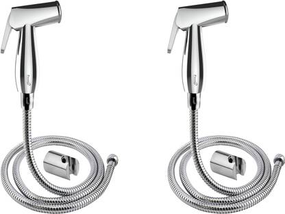 Prestige essco (ABS) Health Faucet with 1.5 mtr Flexible SS Tube and Wall Hook (Set of 2) Faucet Set