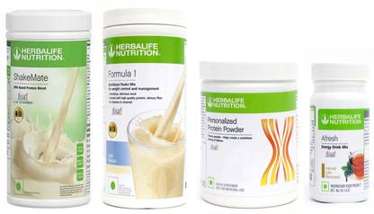 Herbalife Nutrition FORMULA1 KULFI PROTIEN POWDER200GSHAKEMATE 500 GRAM AFRESH TULSI 50 GRAM Protein Shake
