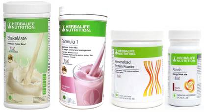 Herbalife Nutrition FORMULA1 ROSEKHEER PROTIEN POWDER200GSHAKEMATE 500 GRAM AFRESH ELAICHI 50 GRAM Protein Shake