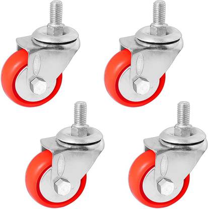 IMPEX (IM-241) Screw Type Single Wheel Castor - Heavy Duty 360 Degree Single Castor Wheel Screw Type/Thread Type Wheel 2 Inch with 50 mm Swivel Furniture Caster