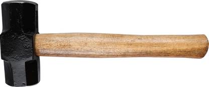 EASTMAN E-2440 Drop Forged Steel, Seasoned Wood Handle, Polished Hitting Face, 8lb/3600GMS, Sledge Hammer