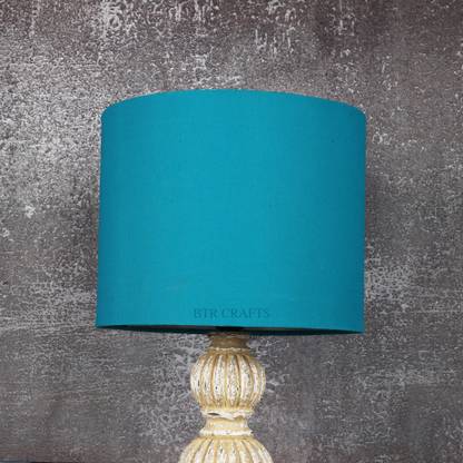 BTR Crafts 10" inches (Pack of 2) Drum Teal Lamp Shade Table Lamps Lamp Shade