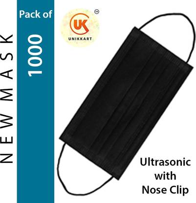 UNIKKART 3 ply surgical face mask and anti virus protection face mask for men and women 3 Layer Disposable Breathable Surgical Pollution Face Mask Respirator with 3 Ply For Unisex, 3 Layer Disposable Mask Water Resistant , 3 Ply Face Mask with Ultrasonic Nose Pin Pack of 1000 Water Resistant, Reusable Surgical Mask