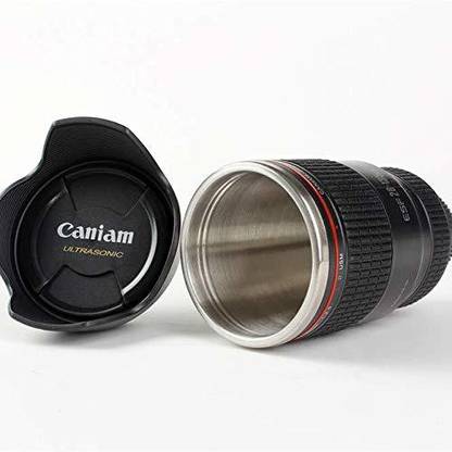 SWISS WONDER ® Camera Lens Coffee Stainless Steel Coffee Mug
